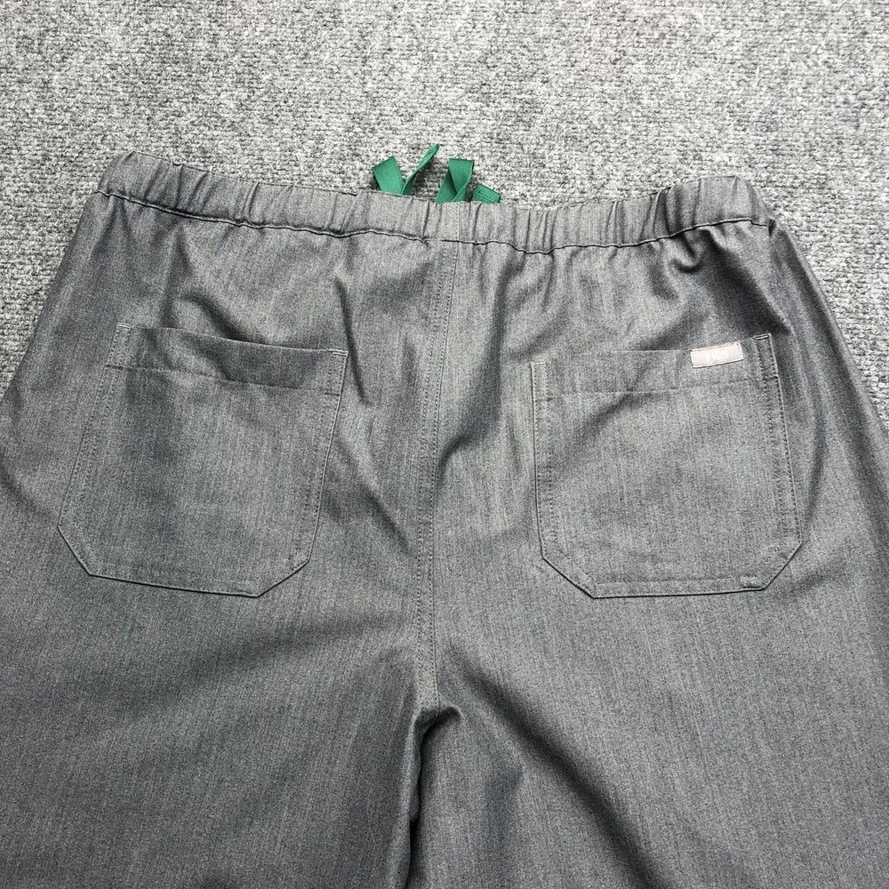 FIGS Scrub Pants Mens Large Gray Technical Collection Elastic Waist Drawstring
